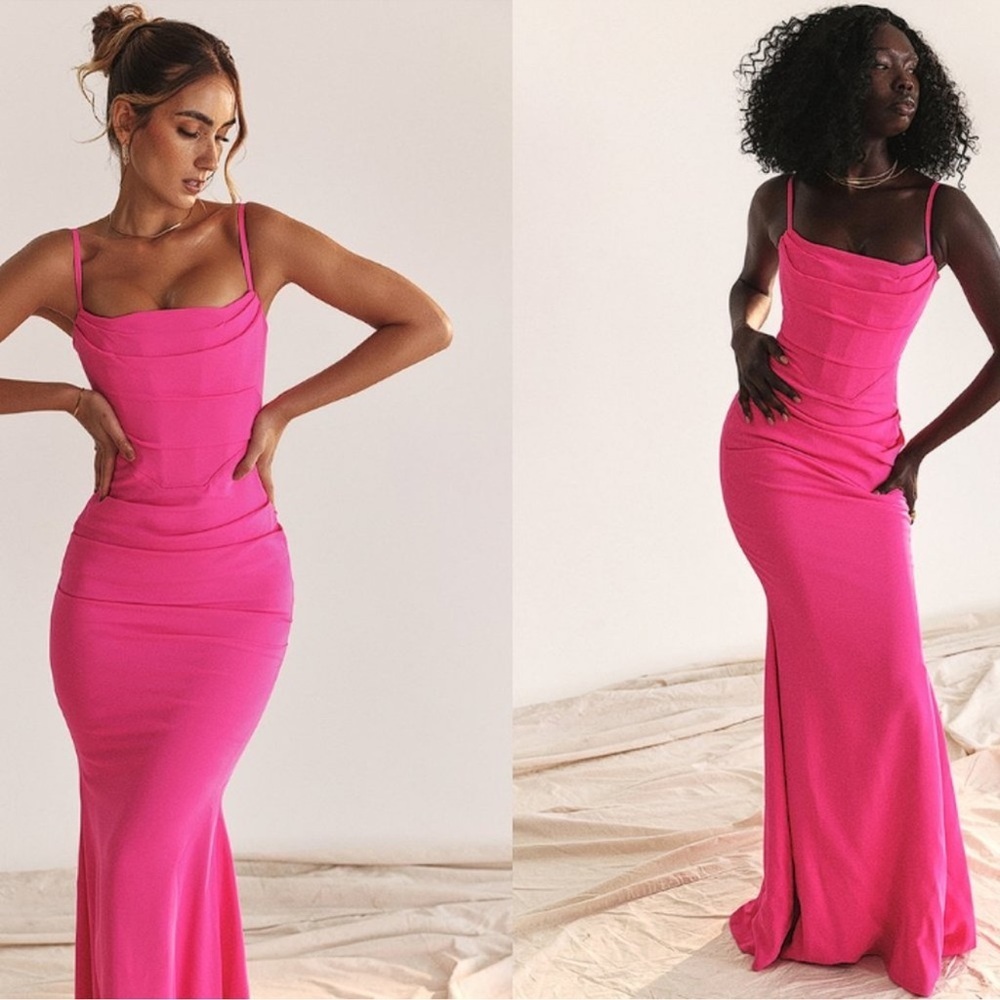 House of CB Vibrant Pink Maxi Dress